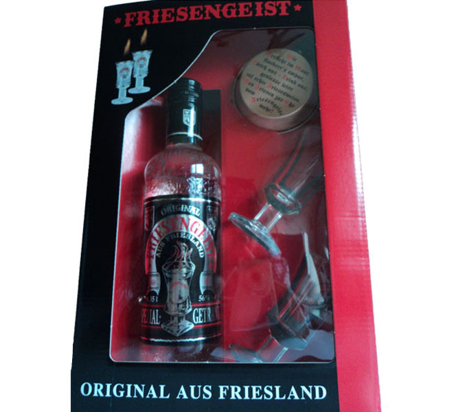Kleine Friesengeist Packung 1 Flashe 35 cl 35 cl, 2 Gläsern, 1 Pfännchen